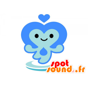 Mascotte en forme de goutte bleue - MASFR029596 - Mascottes 2D/3D