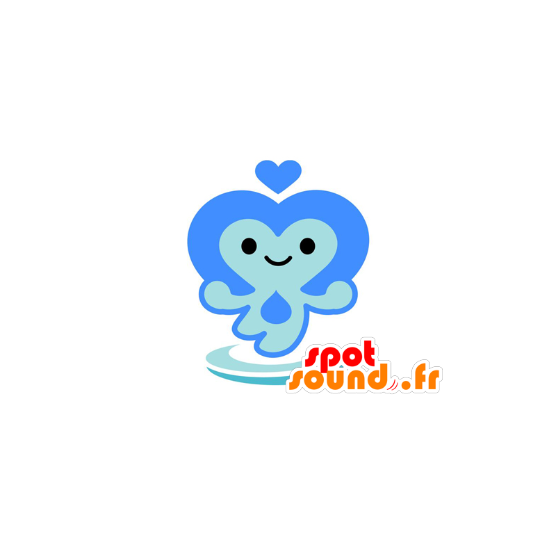 Mascot in the form of blue drop - MASFR029596 - 2D / 3D mascots