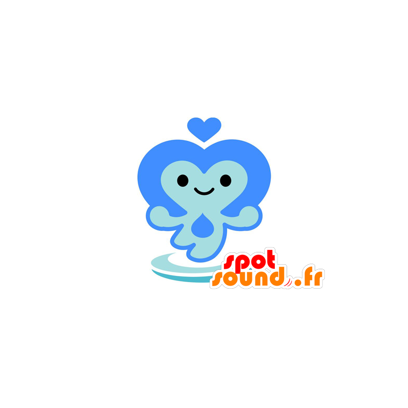 Mascotte en forme de goutte bleue - MASFR029596 - Mascottes 2D/3D