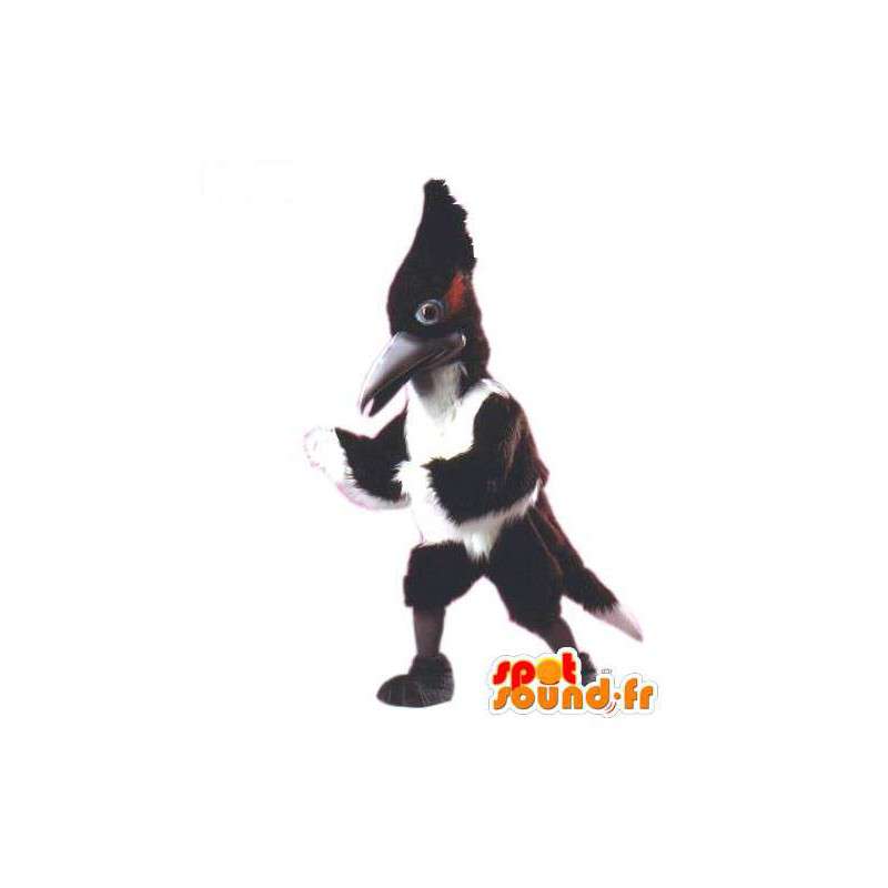 Mascot pájaro carpintero gigante en blanco y negro - MASFR007462 - Mascotas del océano