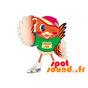 Bird mascot dressed in sportswear - MASFR029597 - 2D / 3D mascots