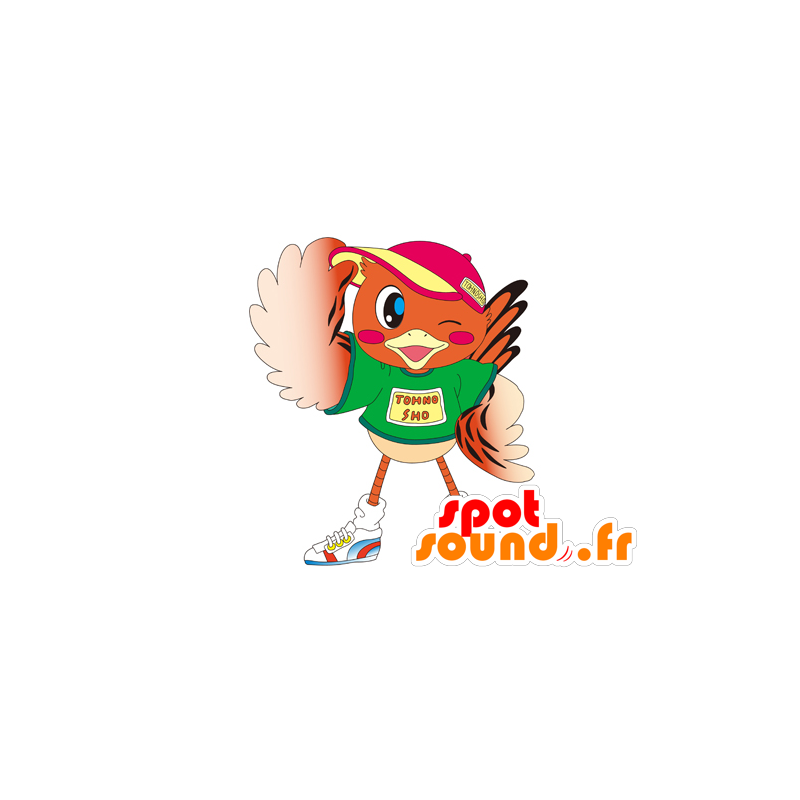 Mascotte d'oiseau habillé en tenue de sport - MASFR029597 - Mascottes 2D/3D