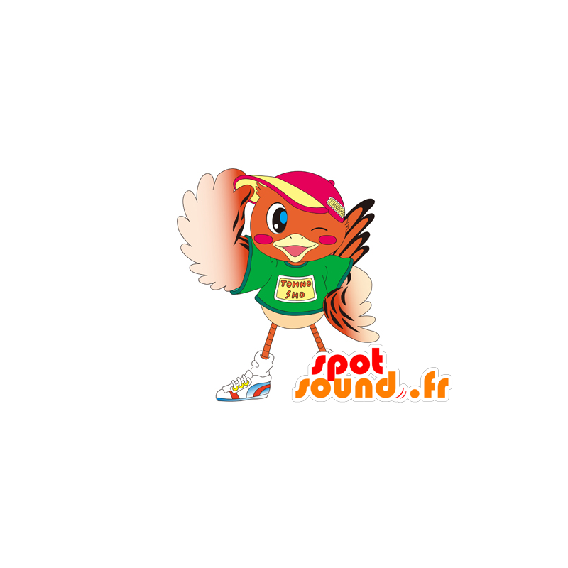 Pájaro mascota vestida en ropa deportiva - MASFR029597 - Mascotte 2D / 3D