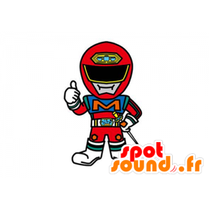 Boy Mascot, superheld outfit in rood en blauw - MASFR029603 - 2D / 3D Mascottes