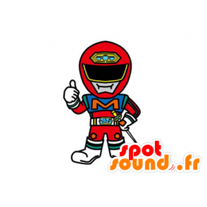 Boy Mascot, superheld outfit in rood en blauw - MASFR029603 - 2D / 3D Mascottes