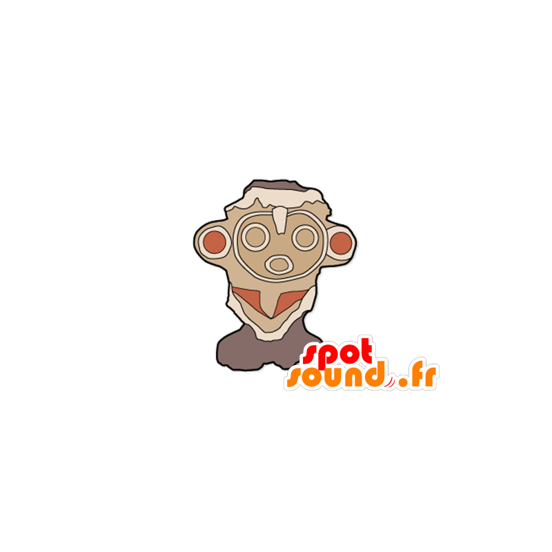 Mascotte de pierre volcanique marron - MASFR029606 - Mascottes 2D/3D