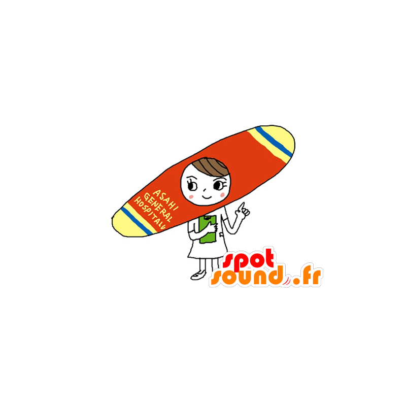 Chłopiec maskotka z deska surfingowa - MASFR029608 - 2D / 3D Maskotki