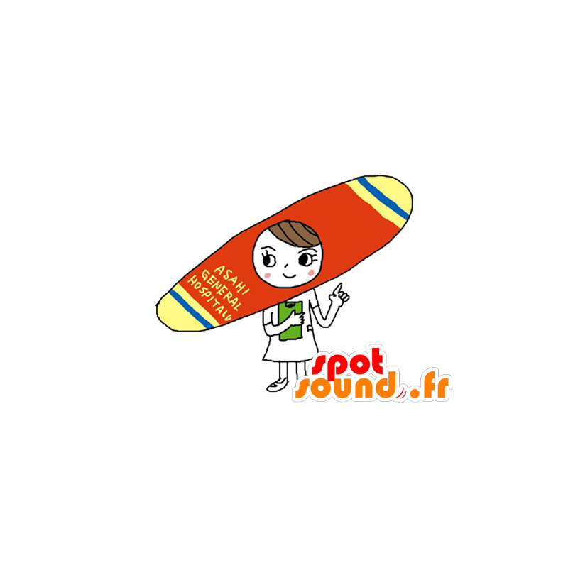 Gutt maskot med et surfebrett - MASFR029608 - 2D / 3D Mascots