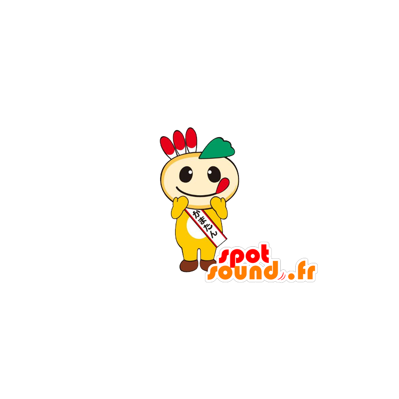 Mascot Rübe, Rettich, japanische Schriftzeichen - MASFR029612 - 2D / 3D Maskottchen