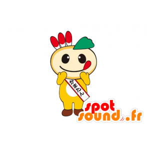 Maskotrosa, rädisa, japansk karaktär - Spotsound maskot