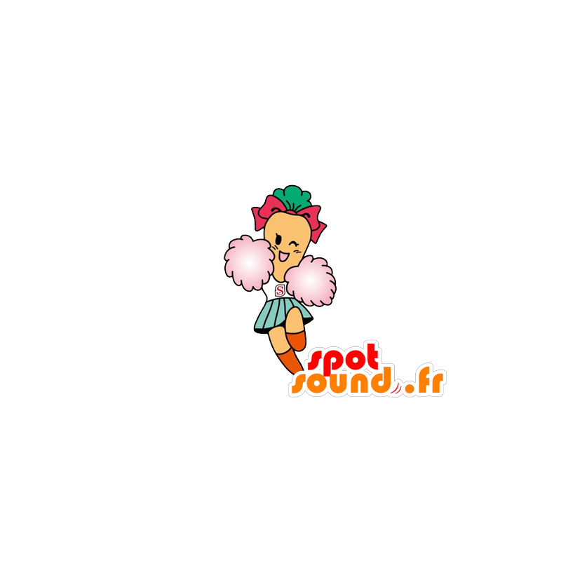 Pukeutunut retiisi maskotti cheerleader - MASFR029616 - Mascottes 2D/3D