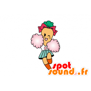 Pukeutunut retiisi maskotti cheerleader - MASFR029616 - Mascottes 2D/3D