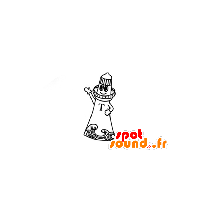 Mascotte de phare blanc, géant et souriant - MASFR029621 - Mascottes 2D/3D