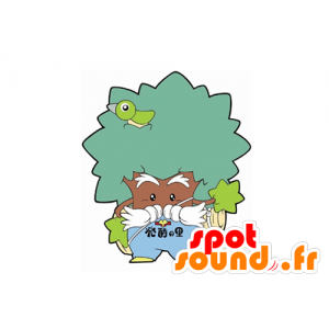 Giant albero mascotte, marrone e verde - MASFR029626 - Mascotte 2D / 3D