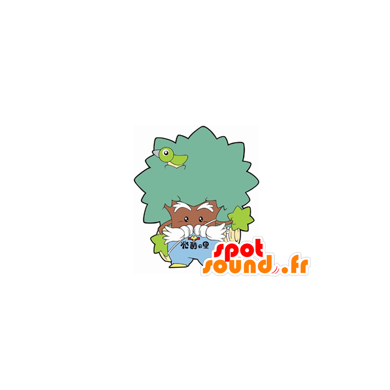 Mascota del árbol gigante, marrón y verde - MASFR029626 - Mascotte 2D / 3D