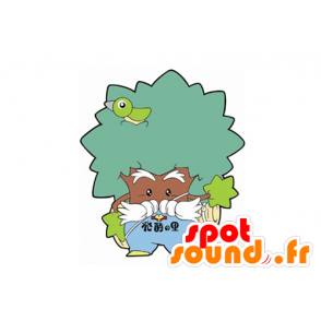 Mascotte d'arbre géant, marron et vert - MASFR029626 - Mascottes 2D/3D