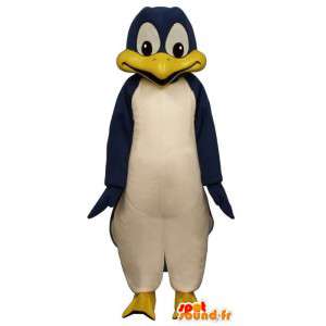 Blå och vit pingvinmaskot - Spotsound maskot