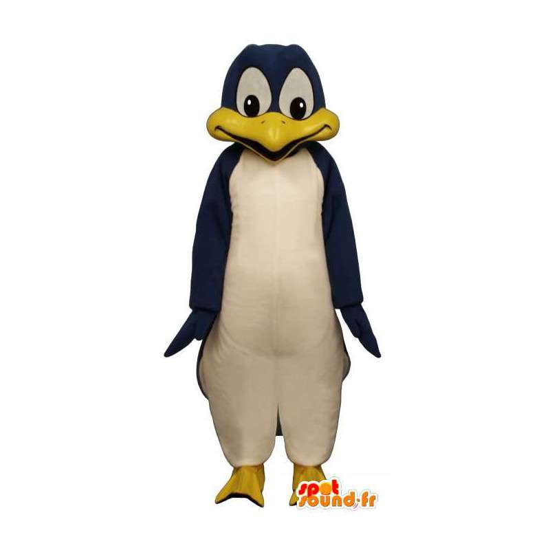 Azul e branco mascote pingüim - MASFR007468 - pinguim mascote