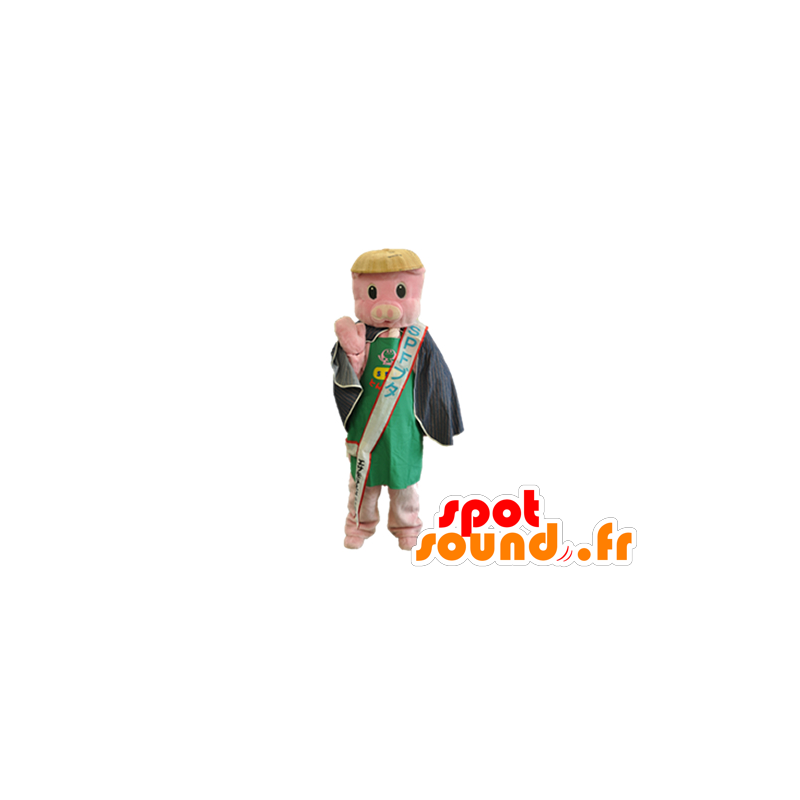 Mascot roze varken, leuk en kleurrijk - MASFR029627 - 2D / 3D Mascottes