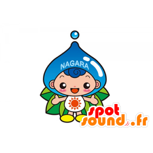 Mascot Tropfen des blauen Wassers Riese - MASFR029629 - 2D / 3D Maskottchen