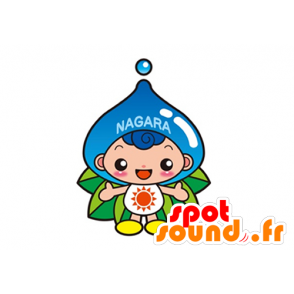 Mascotte de goutte d'eau bleue, géante - MASFR029629 - Mascottes 2D/3D