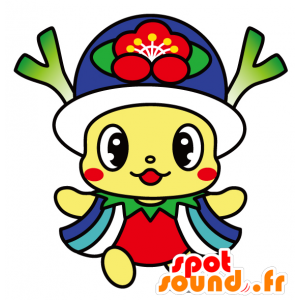 Rabbit mascot with vegetables on the head - MASFR029643 - 2D / 3D mascots