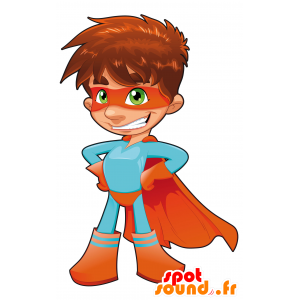 Mascote super-herói com uma máscara - MASFR029649 - 2D / 3D mascotes
