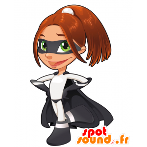 Mascote feminina, super herói, super-mulher - MASFR029650 - 2D / 3D mascotes