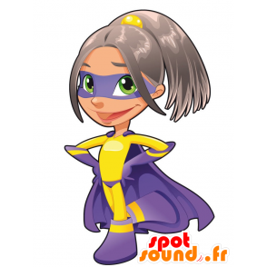 Donna mascotte, supereroe, superwoman - MASFR029651 - Mascotte 2D / 3D