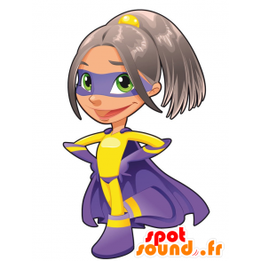 Vrouwelijke mascotte, superhero, superwoman - MASFR029651 - 2D / 3D Mascottes