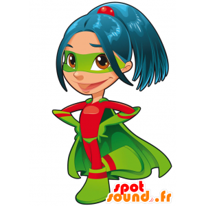 Donna mascotte, supereroe, superwoman - MASFR029652 - Mascotte 2D / 3D