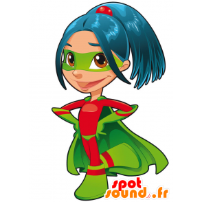 Nainen maskotti, supersankari, superwoman - MASFR029652 - Mascottes 2D/3D