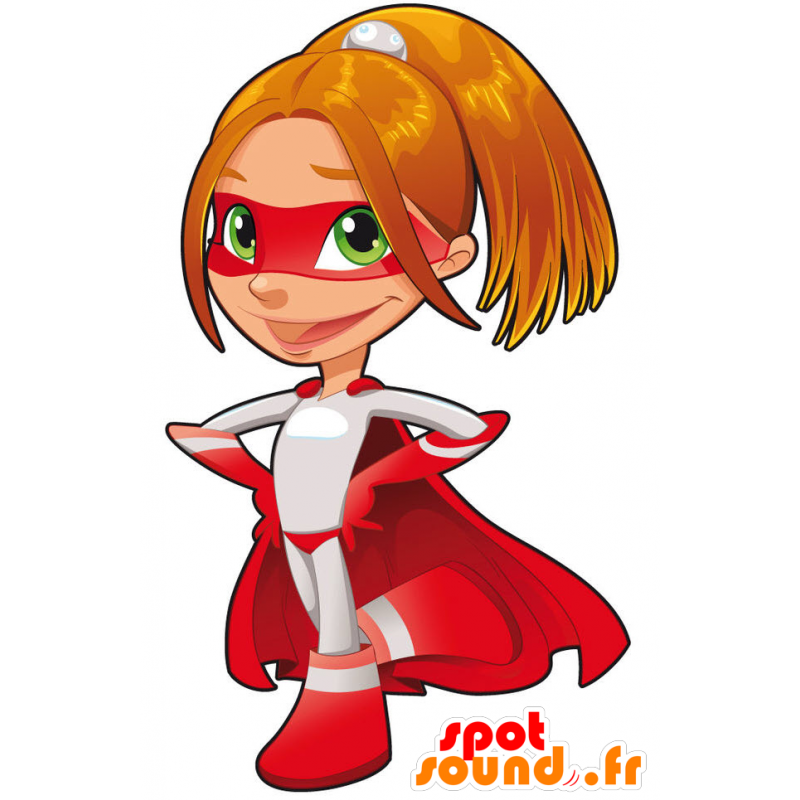 θηλυκό μασκότ, superhero, superwoman - MASFR029655 - 2D / 3D Μασκότ
