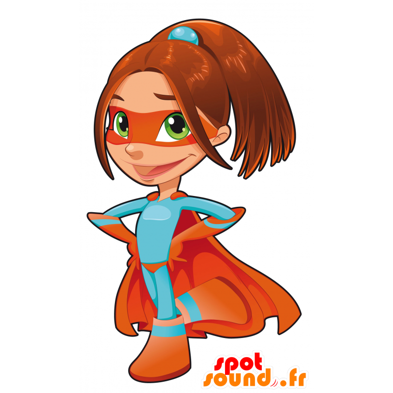 Mascotte donna supereroe - MASFR029656 - Mascotte 2D / 3D