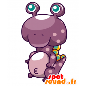 Mascota de la criatura púrpura. púrpura mascota del monstruo - MASFR029660 - Mascotte 2D / 3D