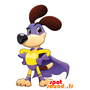 μασκότ σκυλί ντυμένος με στολή υπερήρωα - MASFR029678 - 2D / 3D Μασκότ