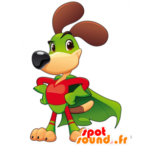 Dog mascot dressed in superhero attire - MASFR029679 - 2D / 3D mascots