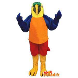 Fargerik papegøye maskot. Parrot Costume - MASFR007482 - Maskoter papegøyer