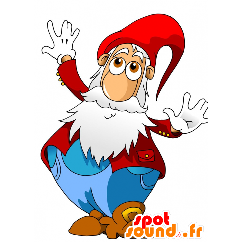 Mascot elf, gnome. bearded mascot - MASFR029702 - 2D / 3D mascots