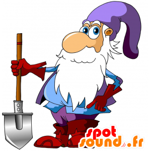 Mascotte de nain, de vieil homme. Mascotte de lutin - MASFR029704 - Mascottes 2D/3D