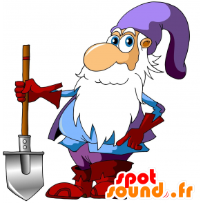 Zwerg Maskottchen, alter Mann. Kobold Maskottchen - MASFR029704 - 2D / 3D Maskottchen