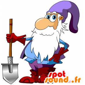 Mascotte de nain, de vieil homme. Mascotte de lutin - MASFR029704 - Mascottes 2D/3D