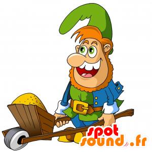 Mascotte de lutin, de nain. Mascotte rousse - MASFR029705 - Mascottes 2D/3D