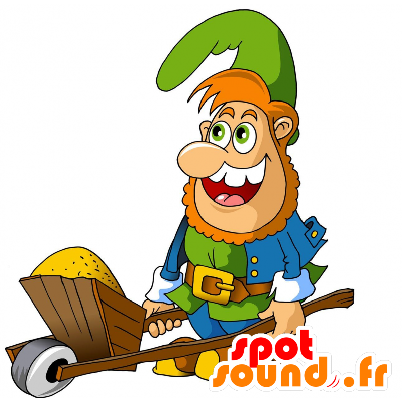 Mascot elf, gnome. red mascot - MASFR029705 - 2D / 3D mascots