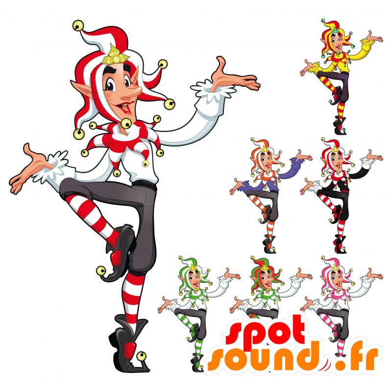 Jester Koning mascotte met kleur keuzes - MASFR029706 - 2D / 3D Mascottes