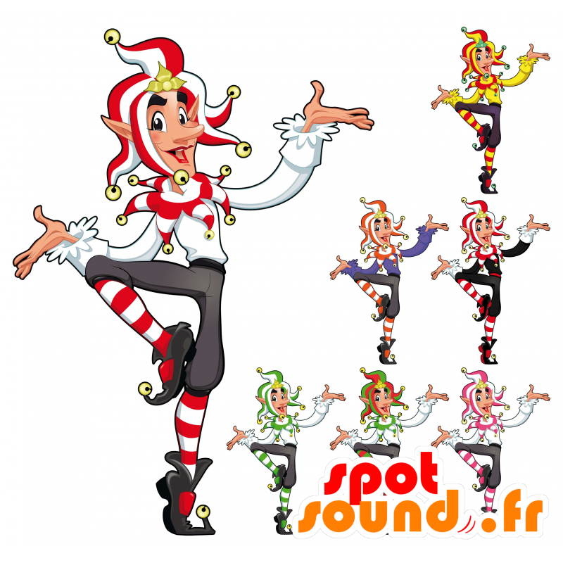 King jester maskot med sitt val av färger - Spotsound maskot