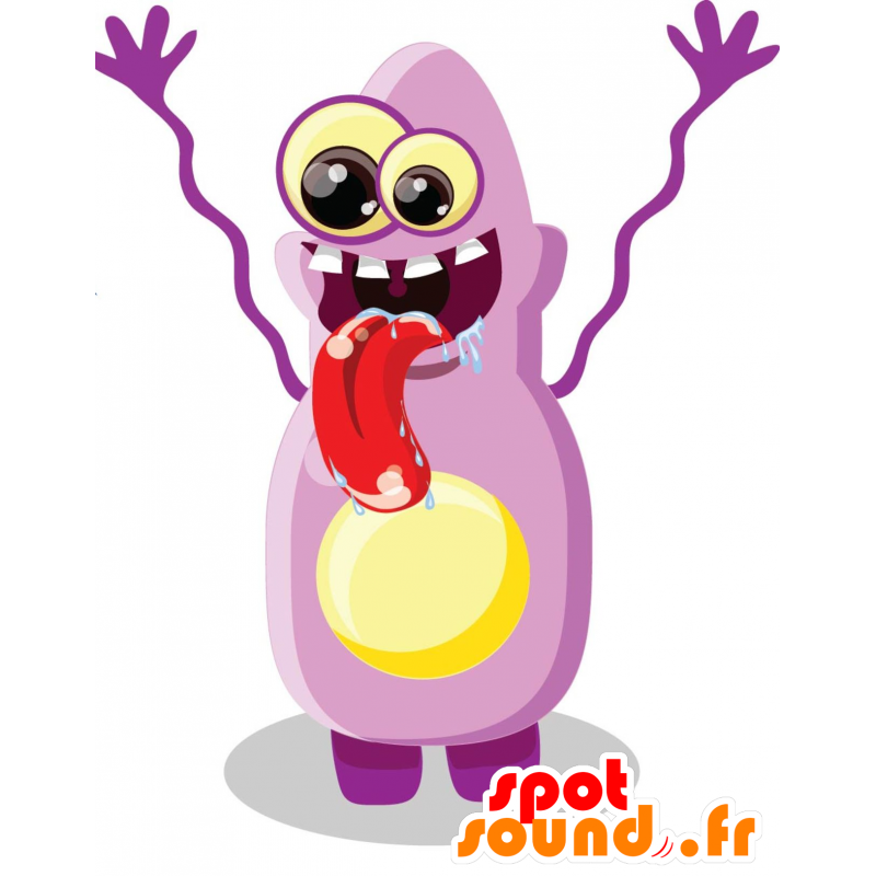 Purple monster mascot. Alien mascot - MASFR029709 - 2D / 3D mascots