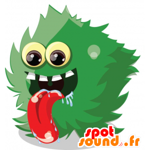 Monstruo verde de la mascota, divertido y atípico - MASFR029710 - Mascotte 2D / 3D