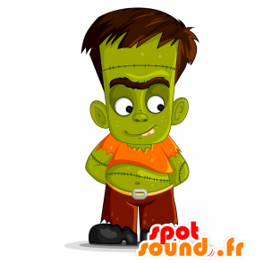 Mascotte du monstre de Frankenstein. Monstre vert - MASFR029713 - Mascottes 2D/3D