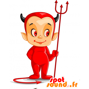 Mascotte de diablotin rouge avec des petites cornes - MASFR029716 - Mascottes 2D/3D